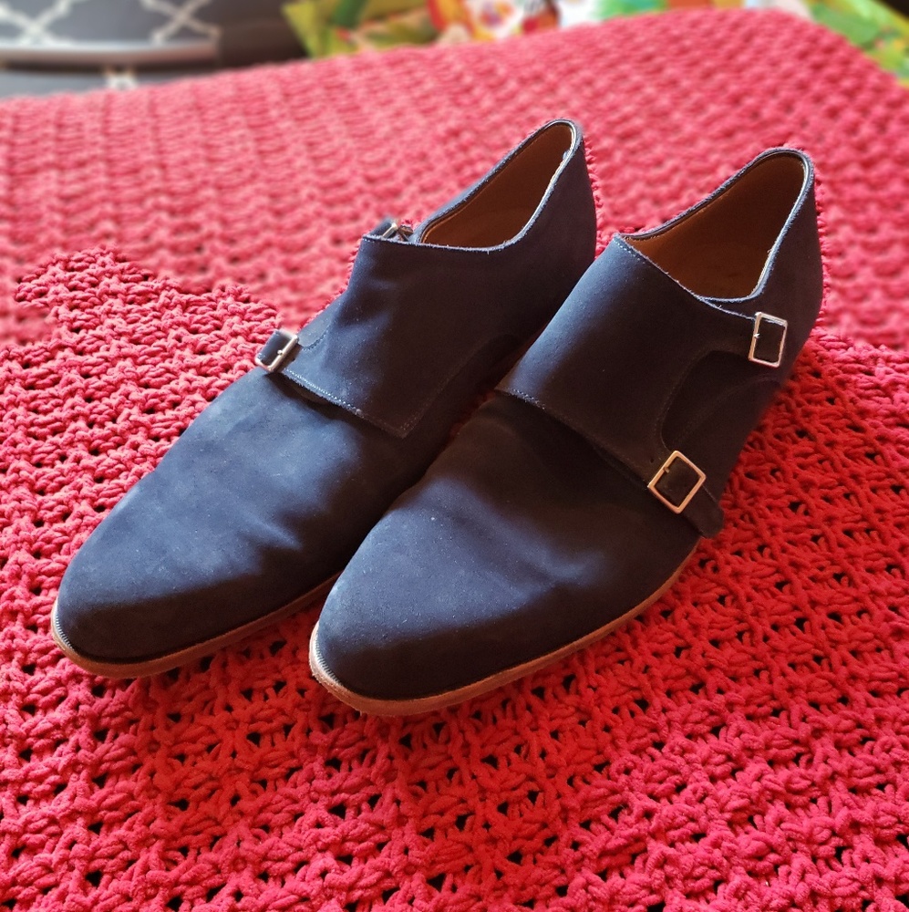 John Fluevog Navy Dress Shoe Size 12